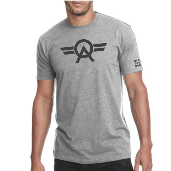 front of mens aviator crew neck tee