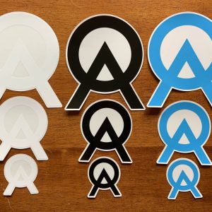 ocean academy logo sticker in 3 colors and 3 sizes