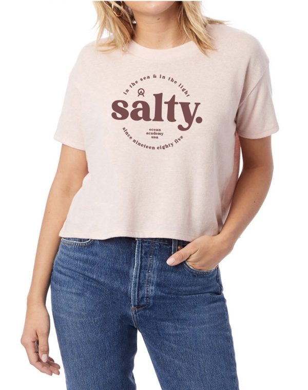 Women's Salty Crop Tee (Vintage Pink)