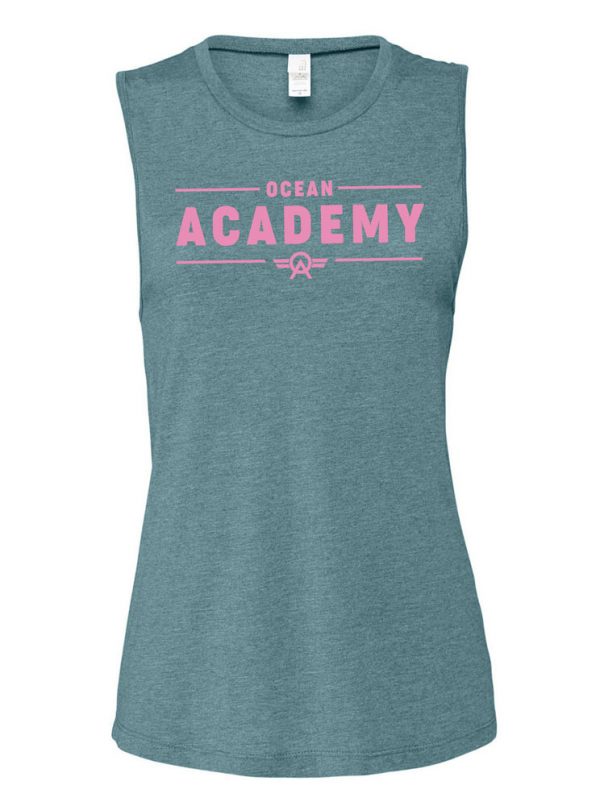 Women's Maverick Muscle Tank (Heather Deep Teal)