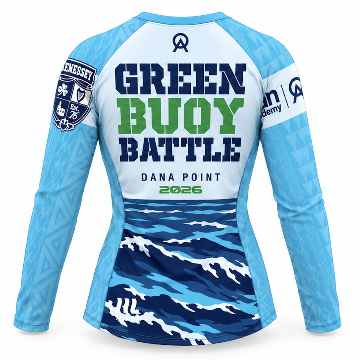Women's Green Buoy Battle Long Sleeve Race Jersey (by Hammers & Legends) - Image 2