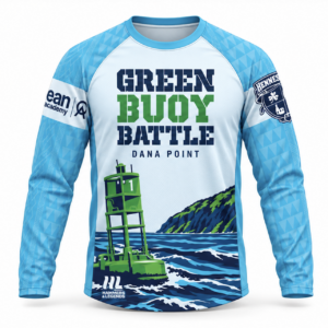 Men's Green Buoy Battle Long Sleeve Race Jersey (by Hammers & Legends)